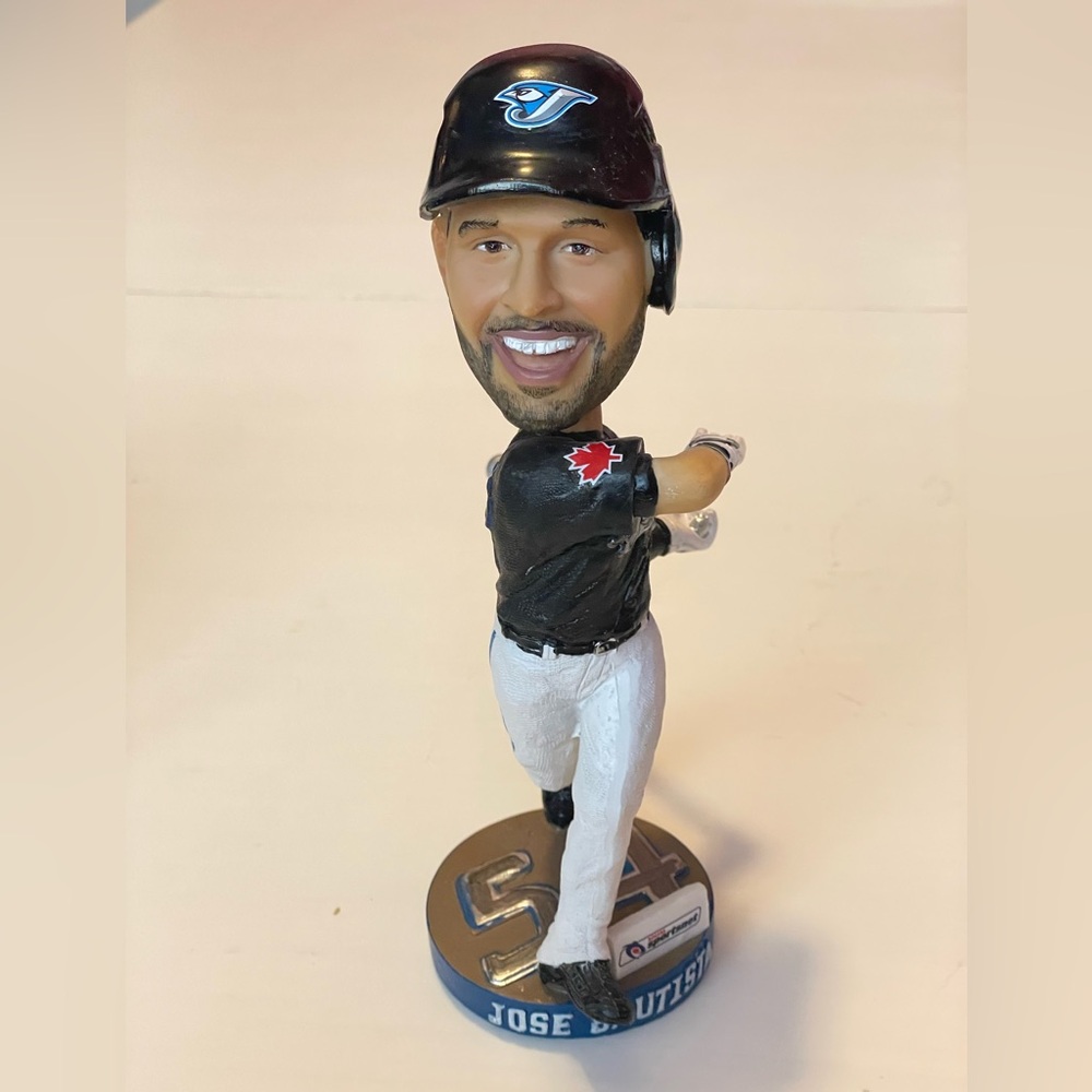 Baseball Player Bobblehead Figurine - Black and White